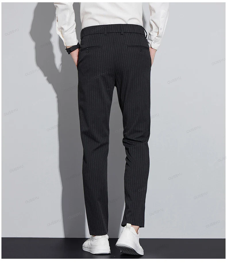 Pantalon Homme Rayé Fin - Pinstripe Victorien Gentleman - Image 10