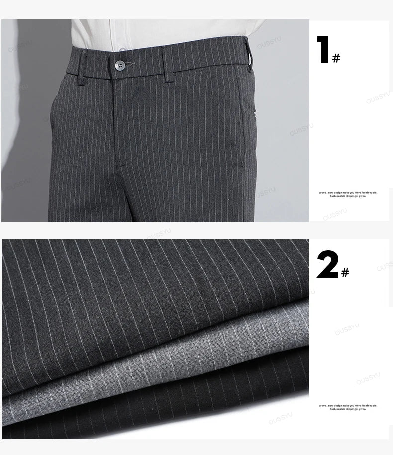 Pantalon Homme Rayé Fin - Pinstripe Victorien Gentleman - Image 11