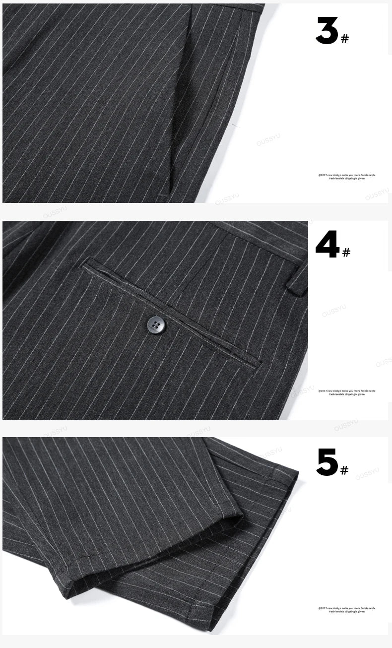 Pantalon Homme Rayé Fin - Pinstripe Victorien Gentleman - Image 12