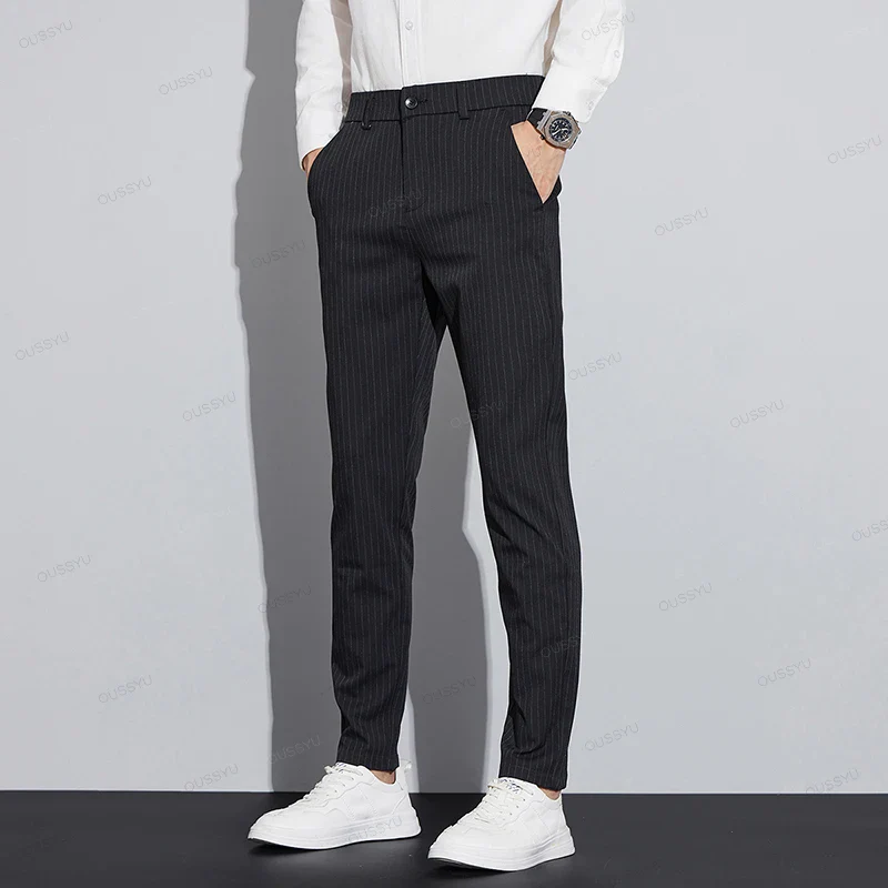 Pantalon Homme Rayé Fin - Pinstripe Victorien Gentleman - Image 13