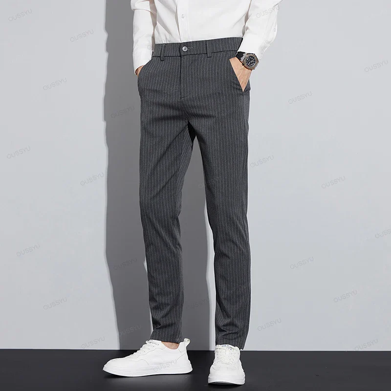 Pantalon Homme Rayé Fin - Pinstripe Victorien Gentleman - Image 14