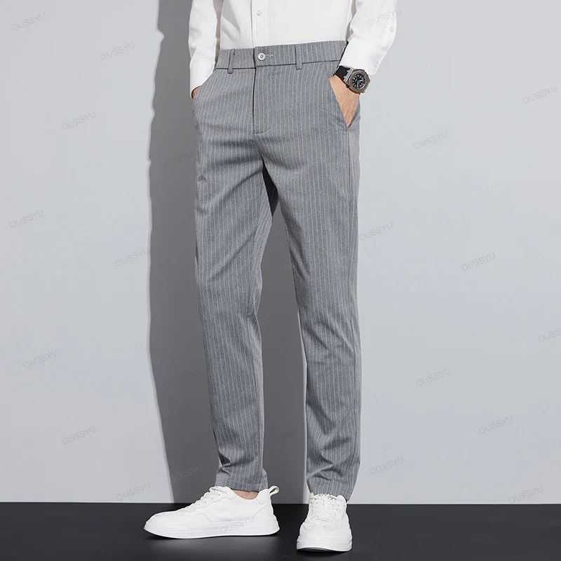 Pantalon Homme Rayé Fin - Pinstripe Victorien Gentleman - Image 15