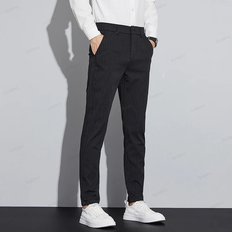Pantalon Homme Rayé Fin - Pinstripe Victorien Gentleman - Image 2