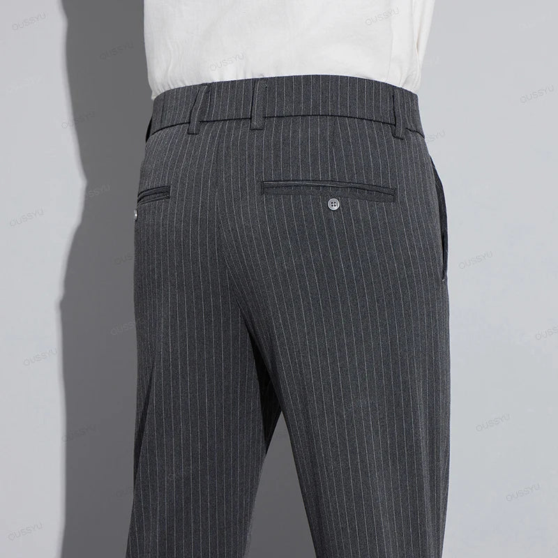 Pantalon Homme Rayé Fin - Pinstripe Victorien Gentleman - Image 4