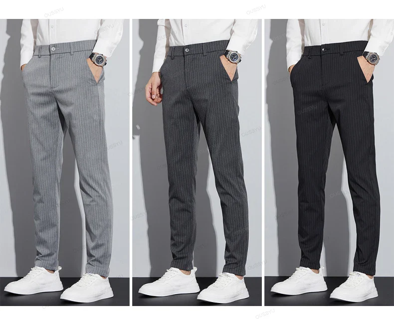 Pantalon Homme Rayé Fin - Pinstripe Victorien Gentleman - Image 5