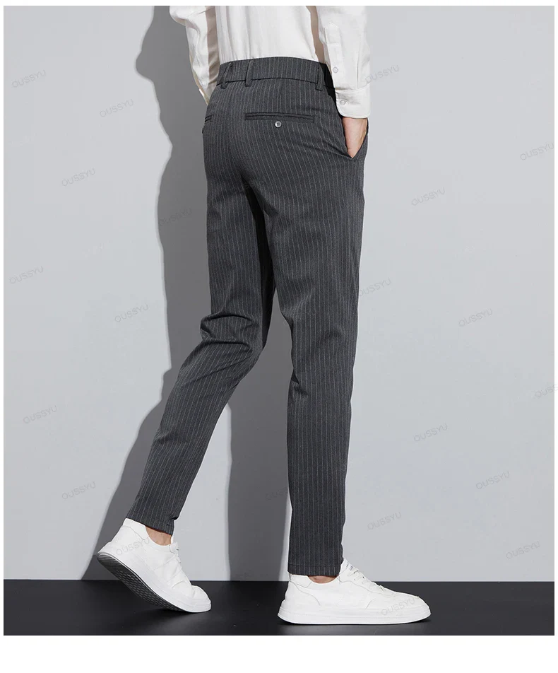 Pantalon Homme Rayé Fin - Pinstripe Victorien Gentleman - Image 6