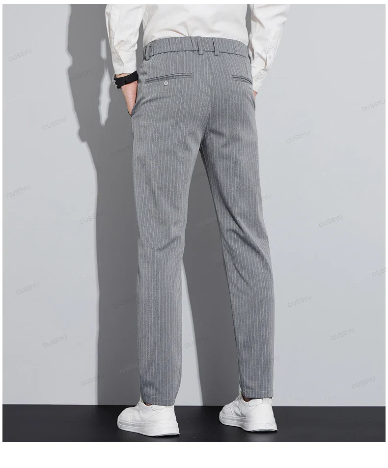 Pantalon Homme Rayé Fin - Pinstripe Victorien Gentleman - Image 8