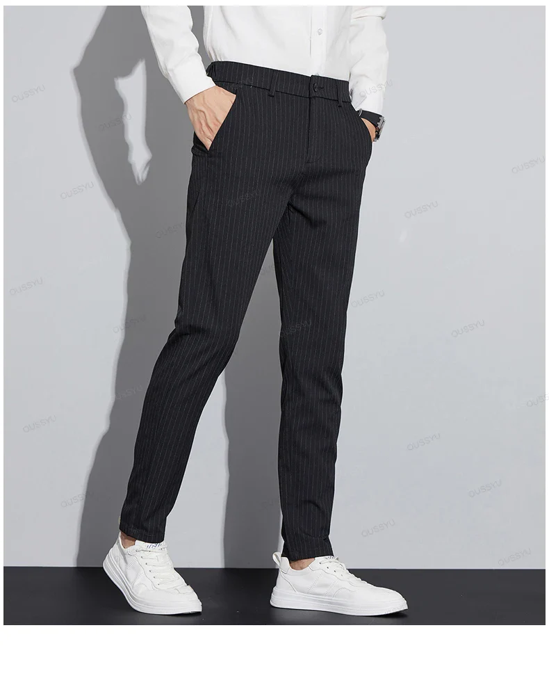 Pantalon Homme Rayé Fin - Pinstripe Victorien Gentleman - Image 9