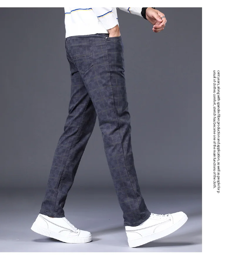 Pantalon Tweed Homme Gentleman - Effet Carreaux 98% Coton - Image 13