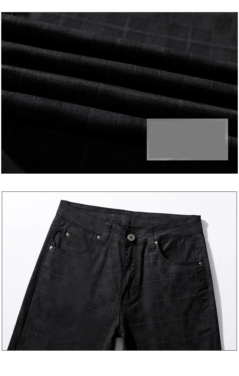 Pantalon Tweed Homme Gentleman - Effet Carreaux 98% Coton - Image 17