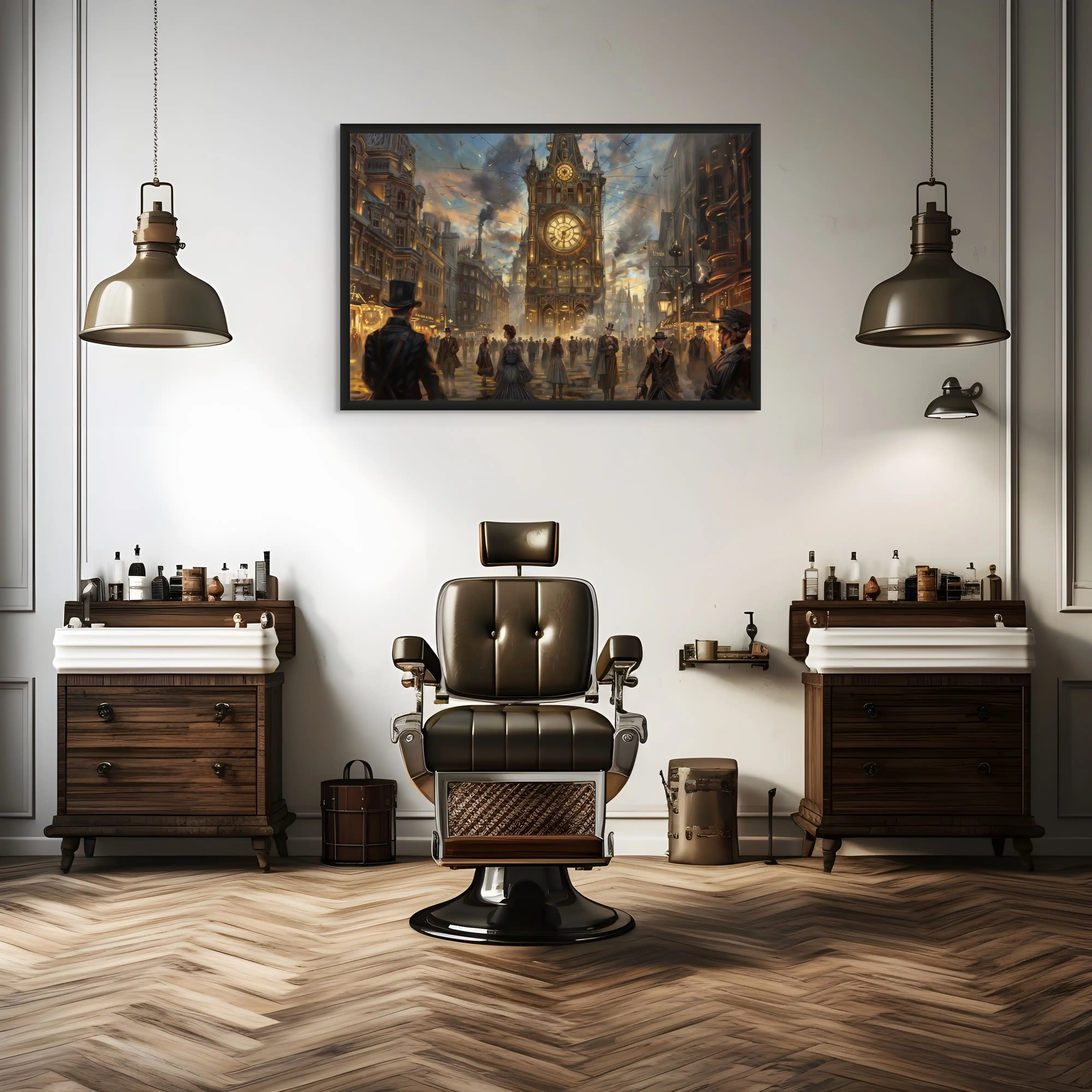 Peinture Tableau Steampunk — Voyage Temporel et Mécanique - Image 3