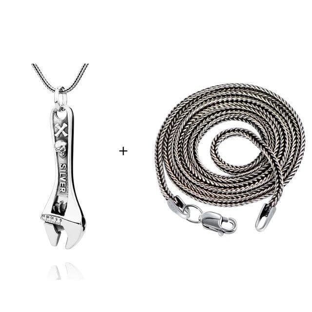 Pendentif Steampunk Silver Wrench - Image 3