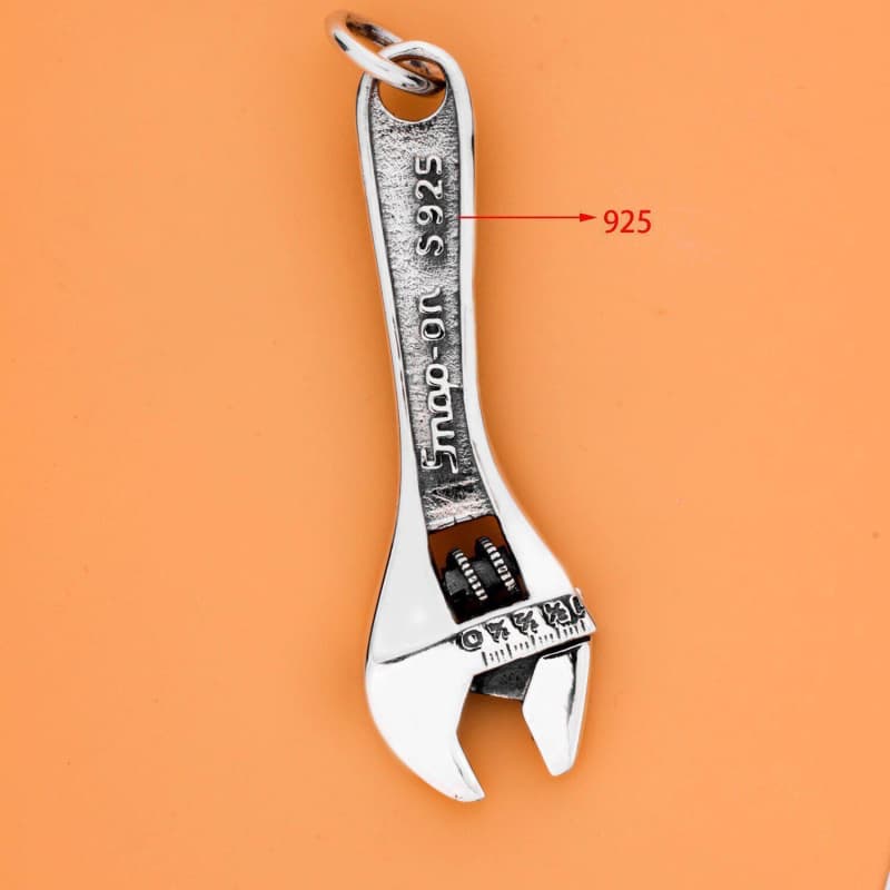 Pendentif Steampunk Silver Wrench - Image 5