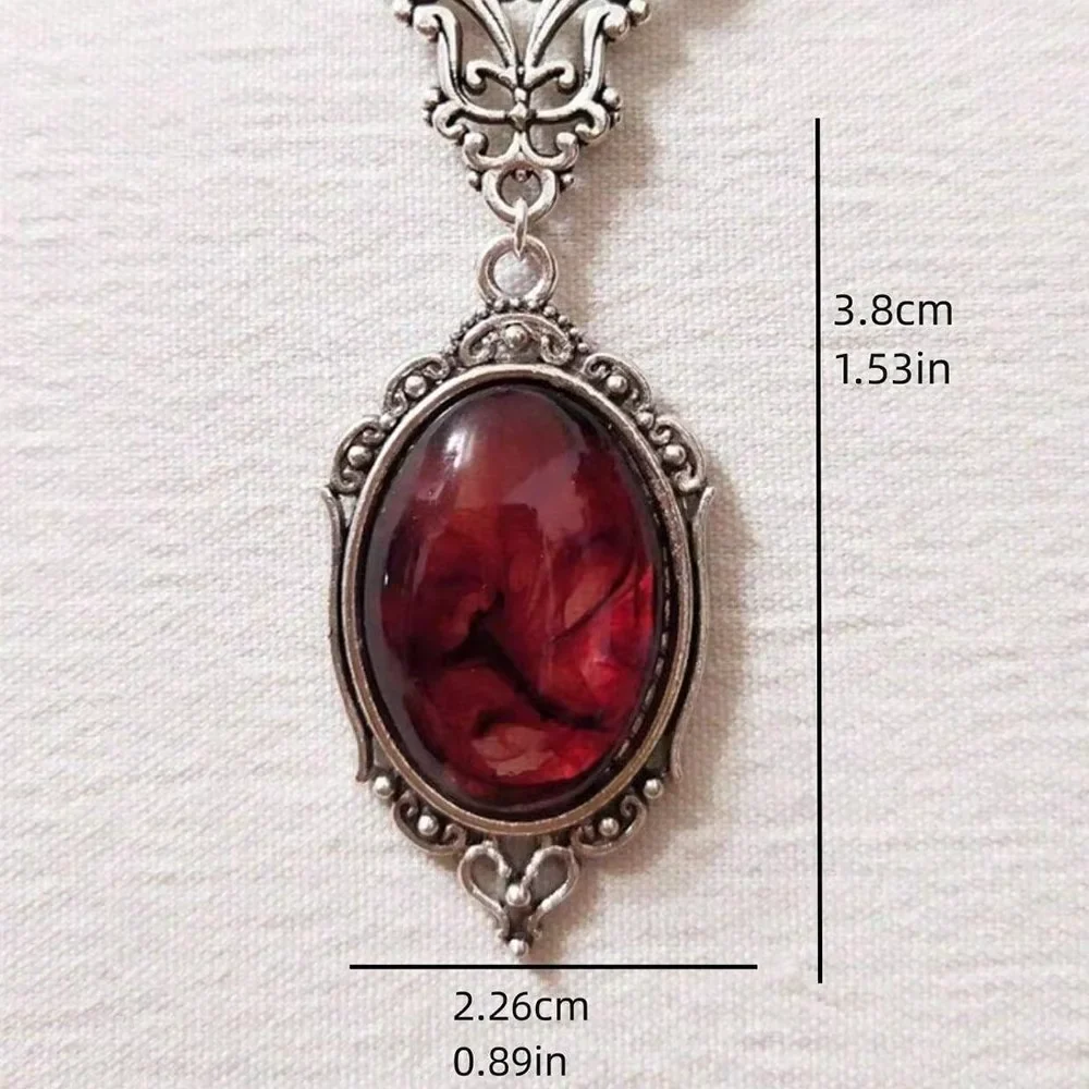 Pendentif Femme — Pierre Rouge Victorienne - Image 4