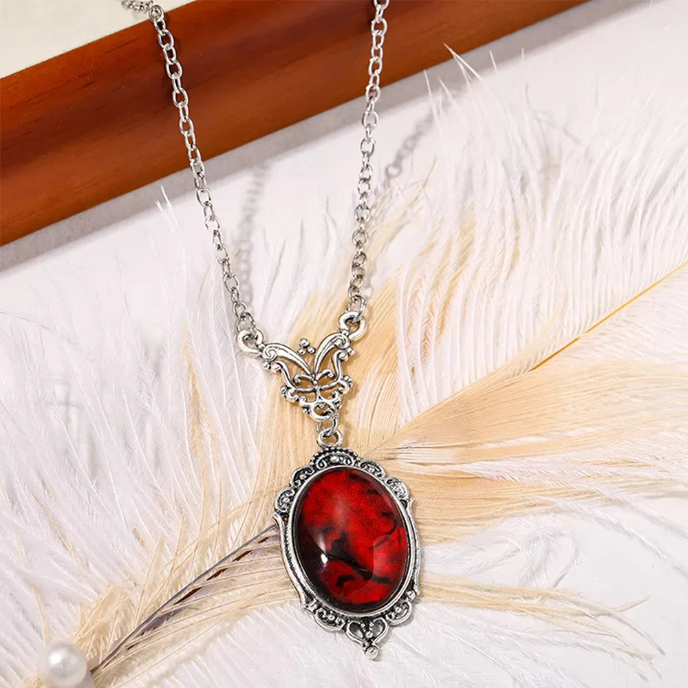 Pendentif Femme — Pierre Rouge Victorienne - Image 5