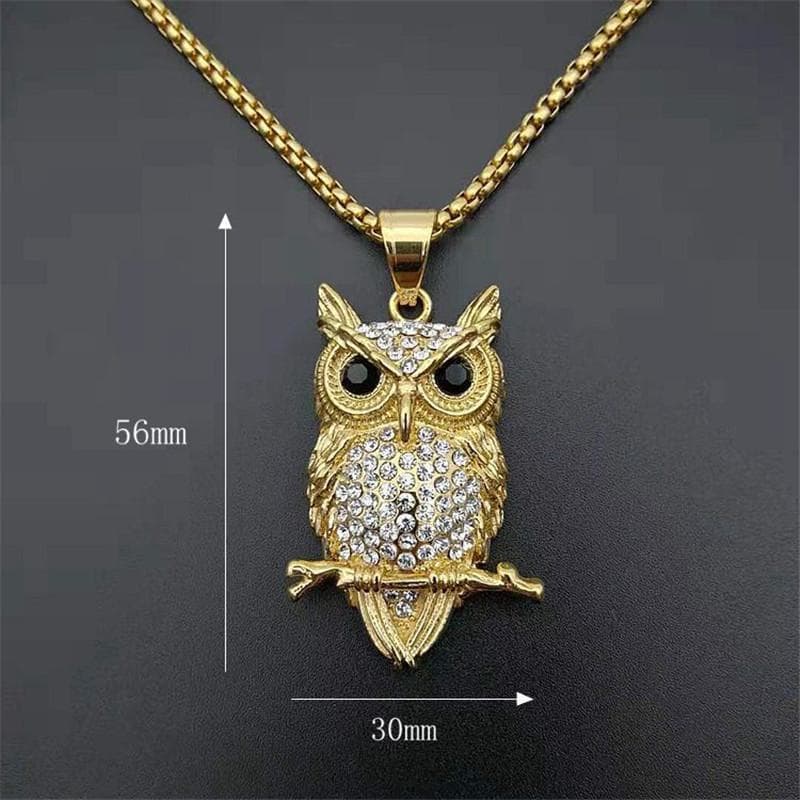 Pendentif Hibou Doré Steampunk - Image 3