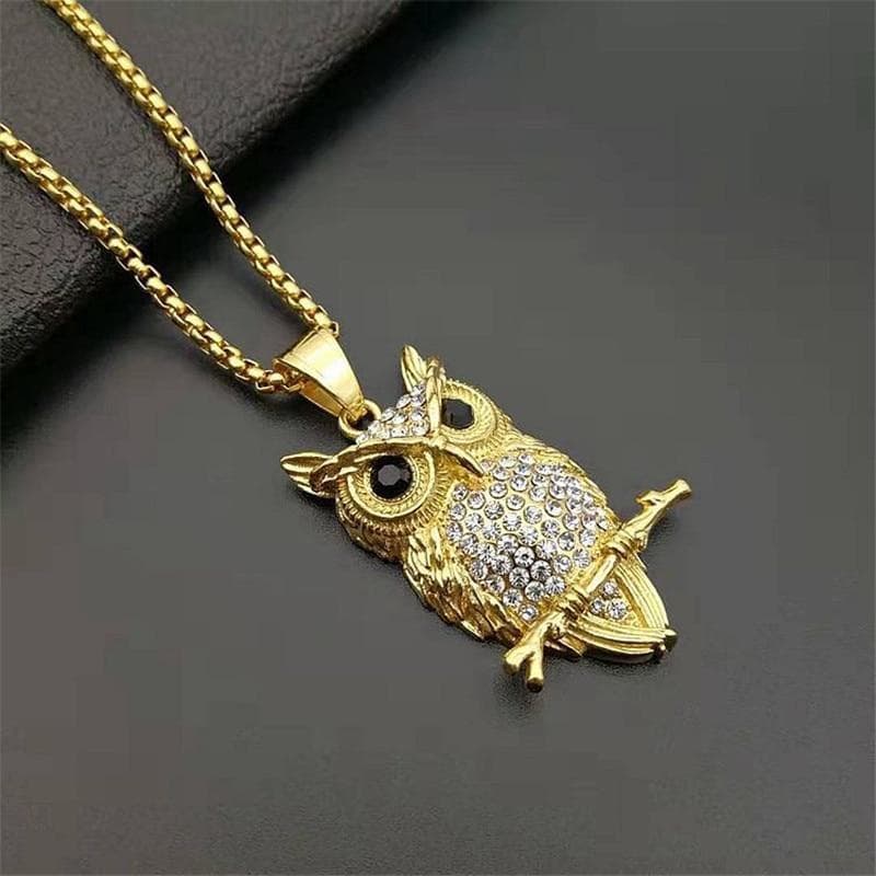 Pendentif Hibou Doré Steampunk - Image 5