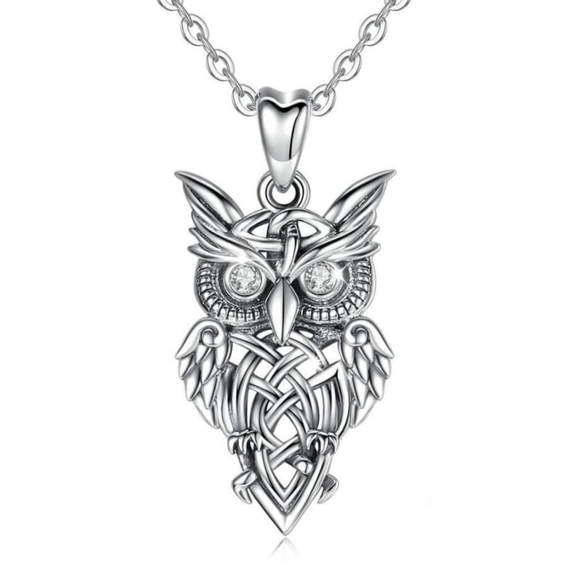 Pendentif Hibou d' Argent Steampunk
