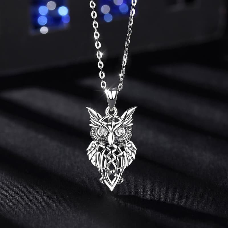 Pendentif Hibou d' Argent Steampunk - Image 4