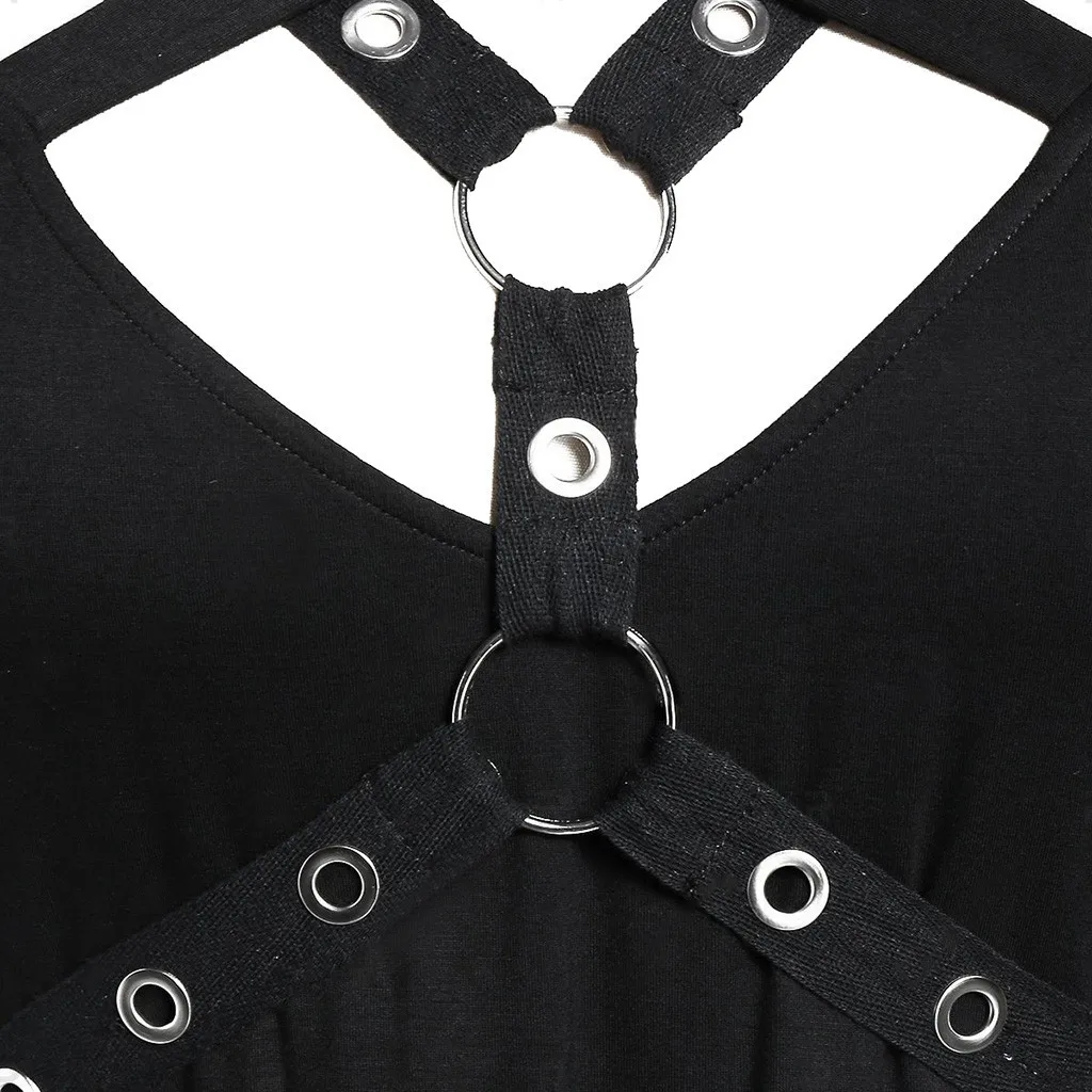 Robe à épaules dénudées gothique — L'élégance en noir - Image 3