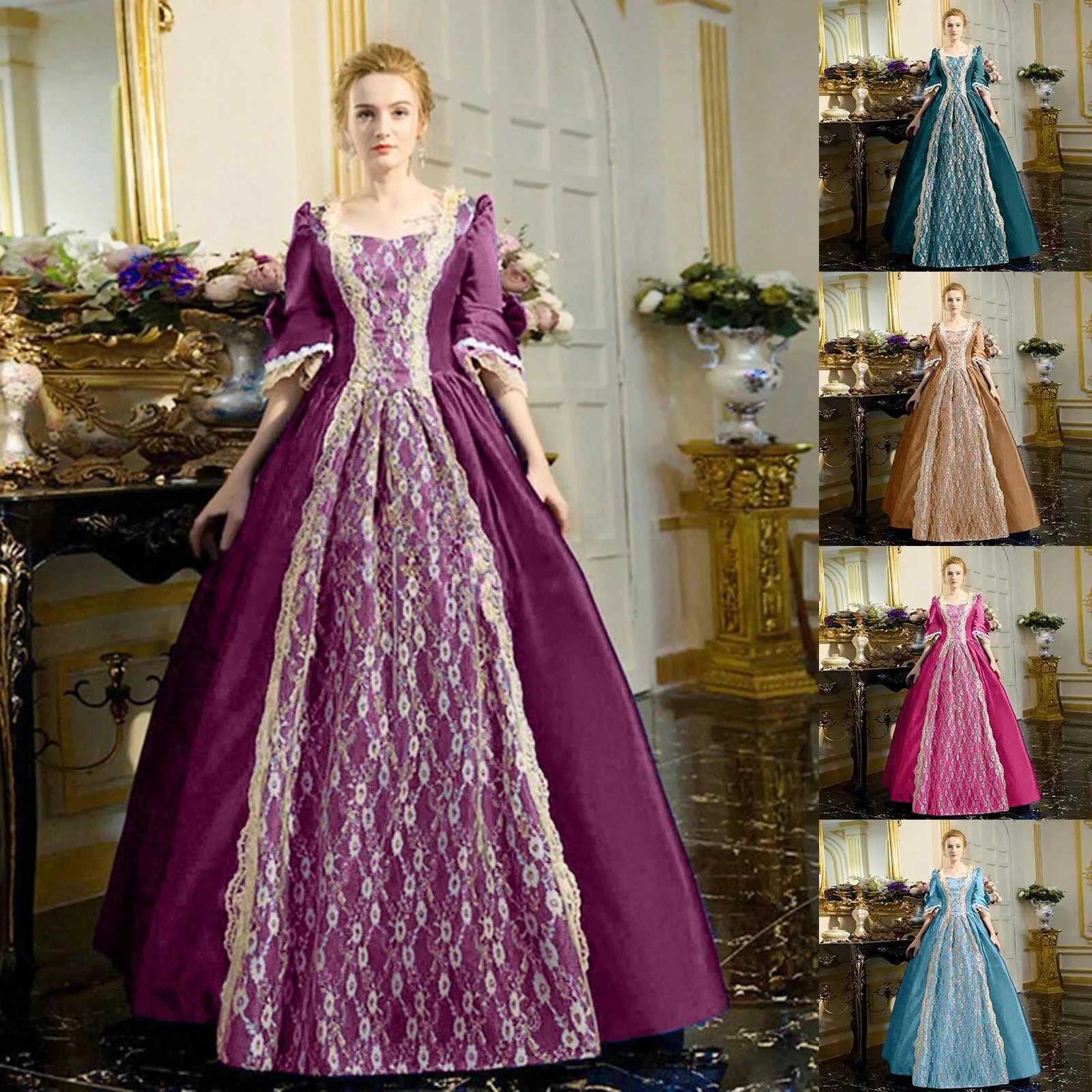 Robe Baroque Femme - Époque Faste - Image 4