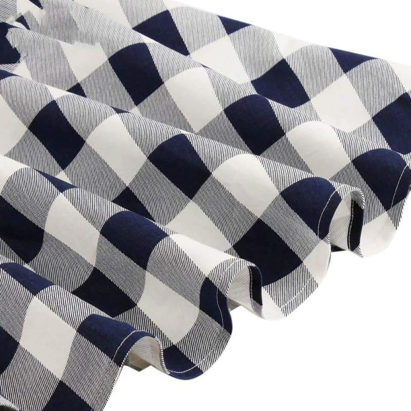 Robe Longue Bleue et Blanche — Damier Vintage - Image 5
