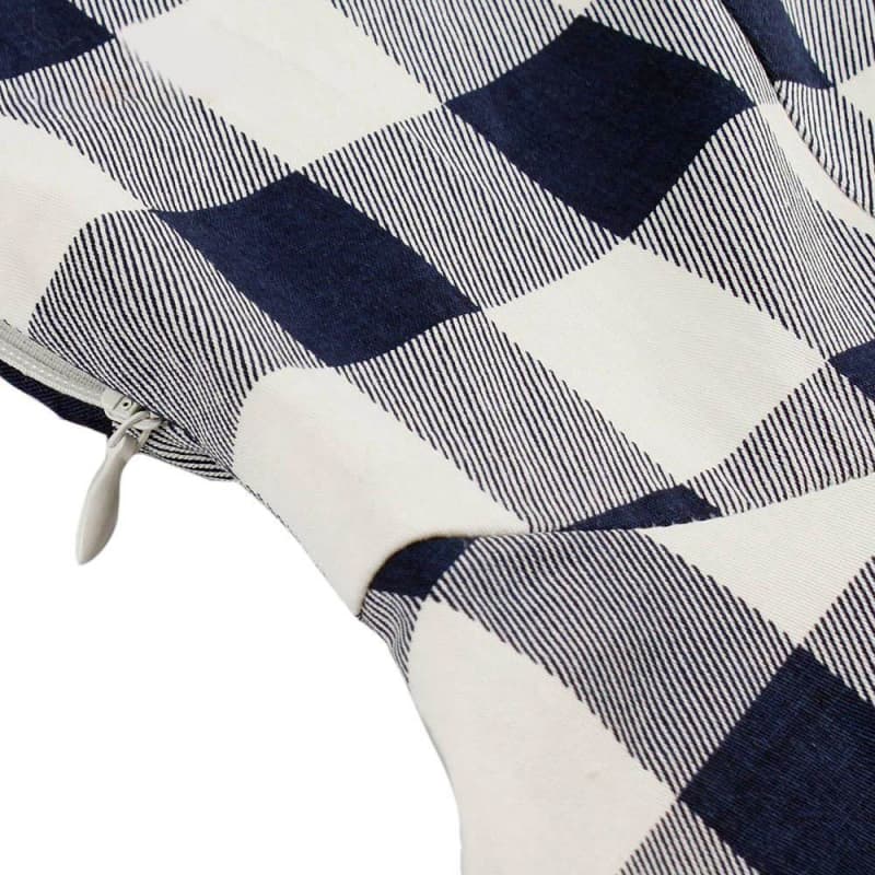 Robe Longue Bleue et Blanche — Damier Vintage - Image 6