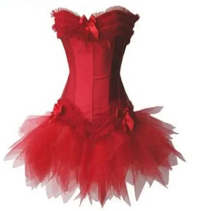 Robe Burlesque Corset Tutu Femme - Satin et Tulle - Image 10