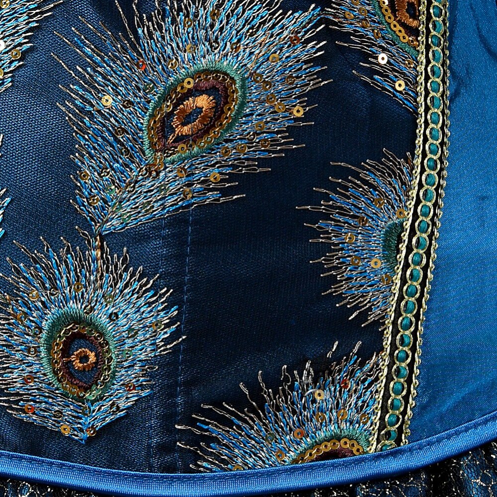 Robe de Soirée Corset — Paon Steampunk - Image 8