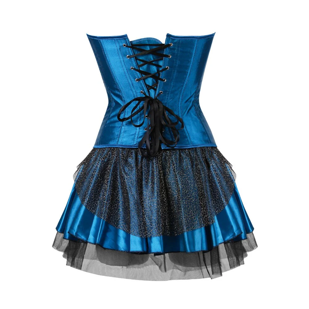 Robe de Soirée Corset — Paon Steampunk - Image 9