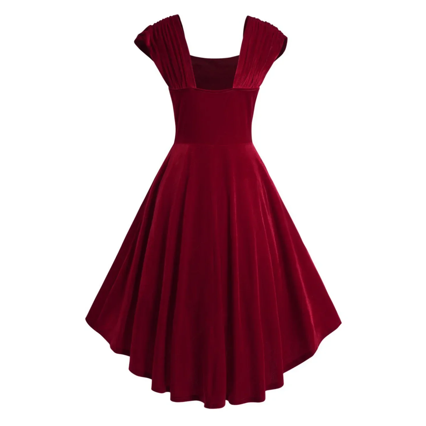 Robe en Velours Rouge Sans Manche — Élégance Intemporelle - Image 2