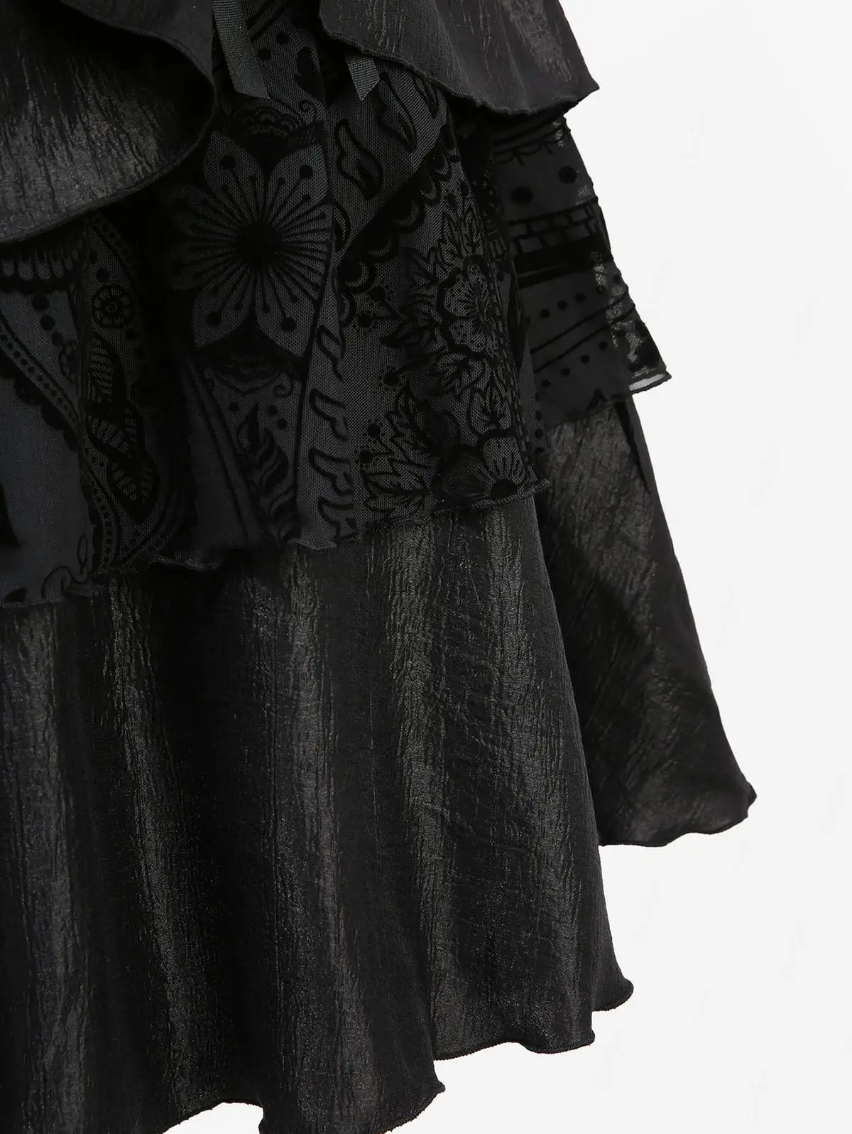 Robe Gothique Nocturne à Volants - Image 6