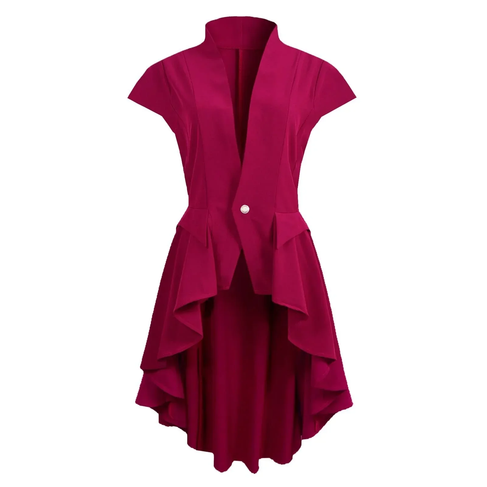 Robe Manteau Sans Manches — Scarlet - Image 5