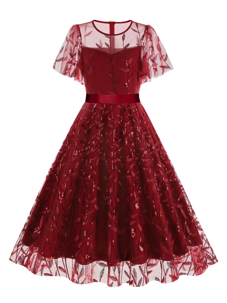 Robe Romantique Longue en Dentelle - Image 8