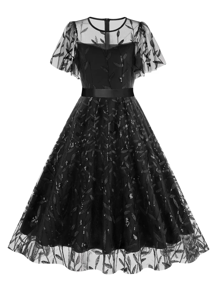Robe Romantique Longue en Dentelle - Image 9