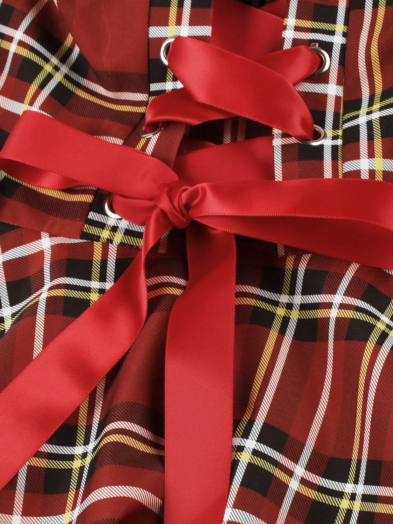 Robe Tartan à Col Rond - Image 3