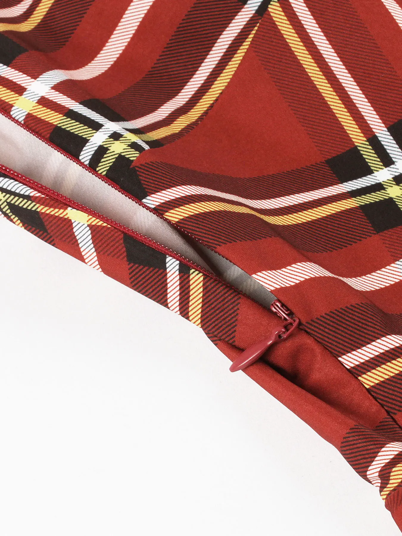 Robe Tartan à Col Rond - Image 4