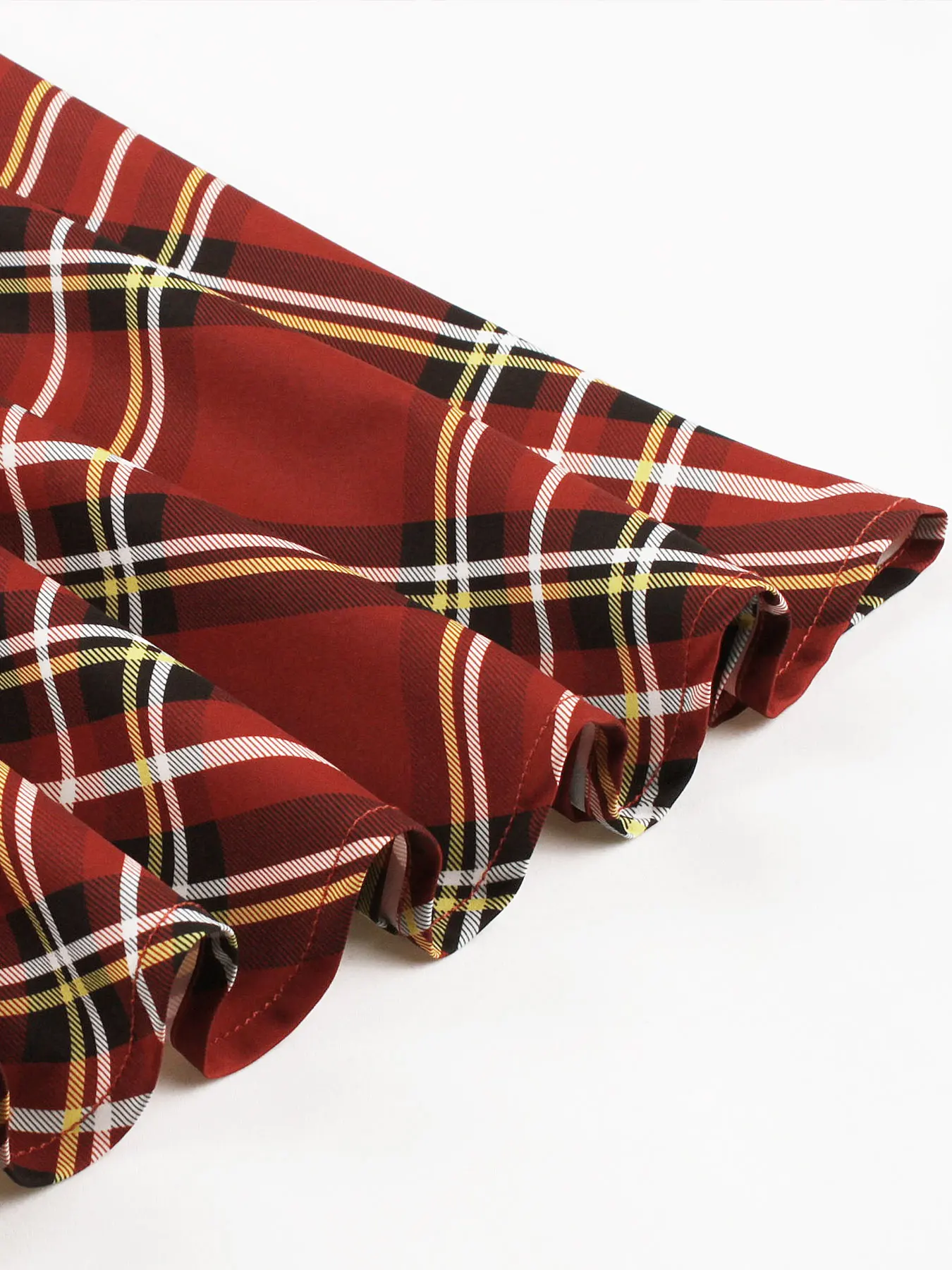 Robe Tartan à Col Rond - Image 6