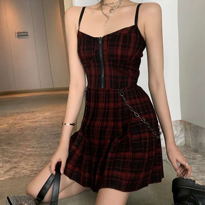 Robe Tartan Rouge - Image 3