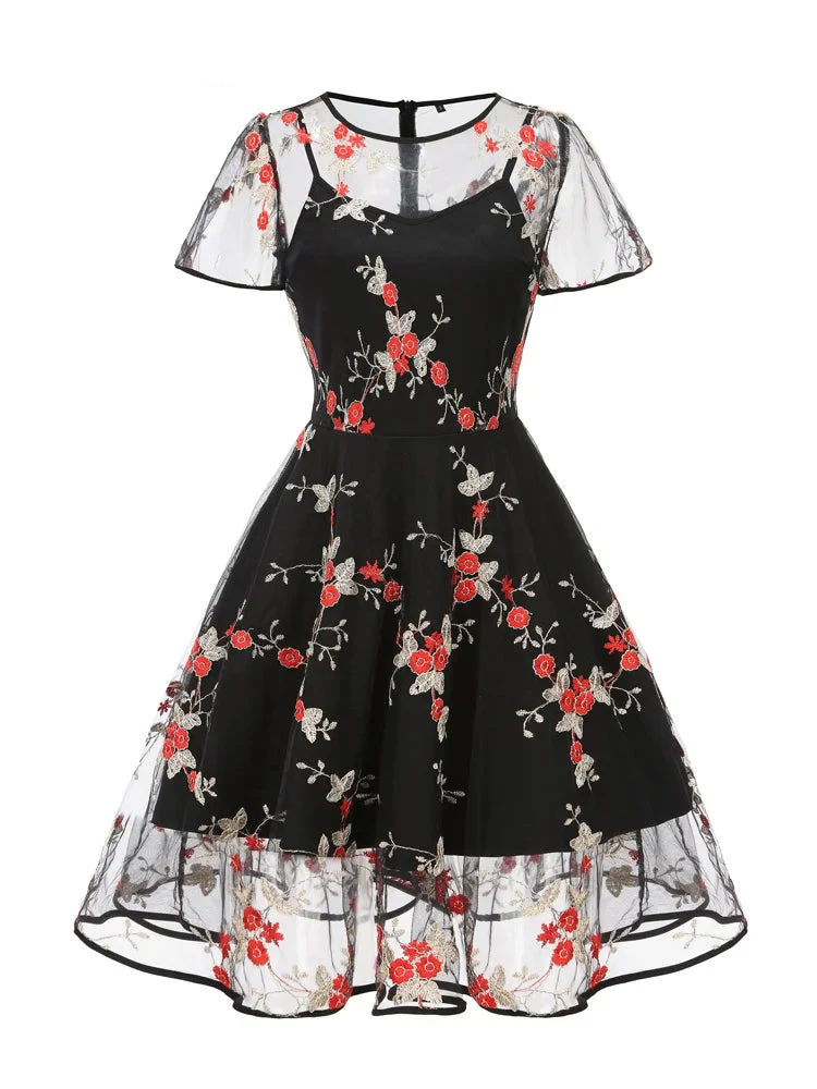 Robe Victorienne — Bleu en touche de couleurs - Image 5