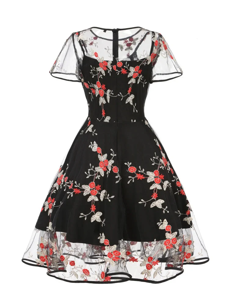 Robe Victorienne — Bleu en touche de couleurs - Image 6