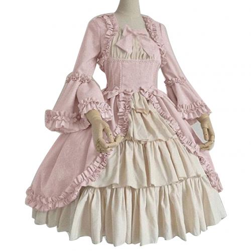 Robe Victorienne Cosplay — Bal Victorien, manches évasées et col carré - Image 3