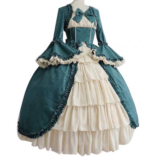 Robe Victorienne Cosplay — Bal Victorien, manches évasées et col carré - Image 5