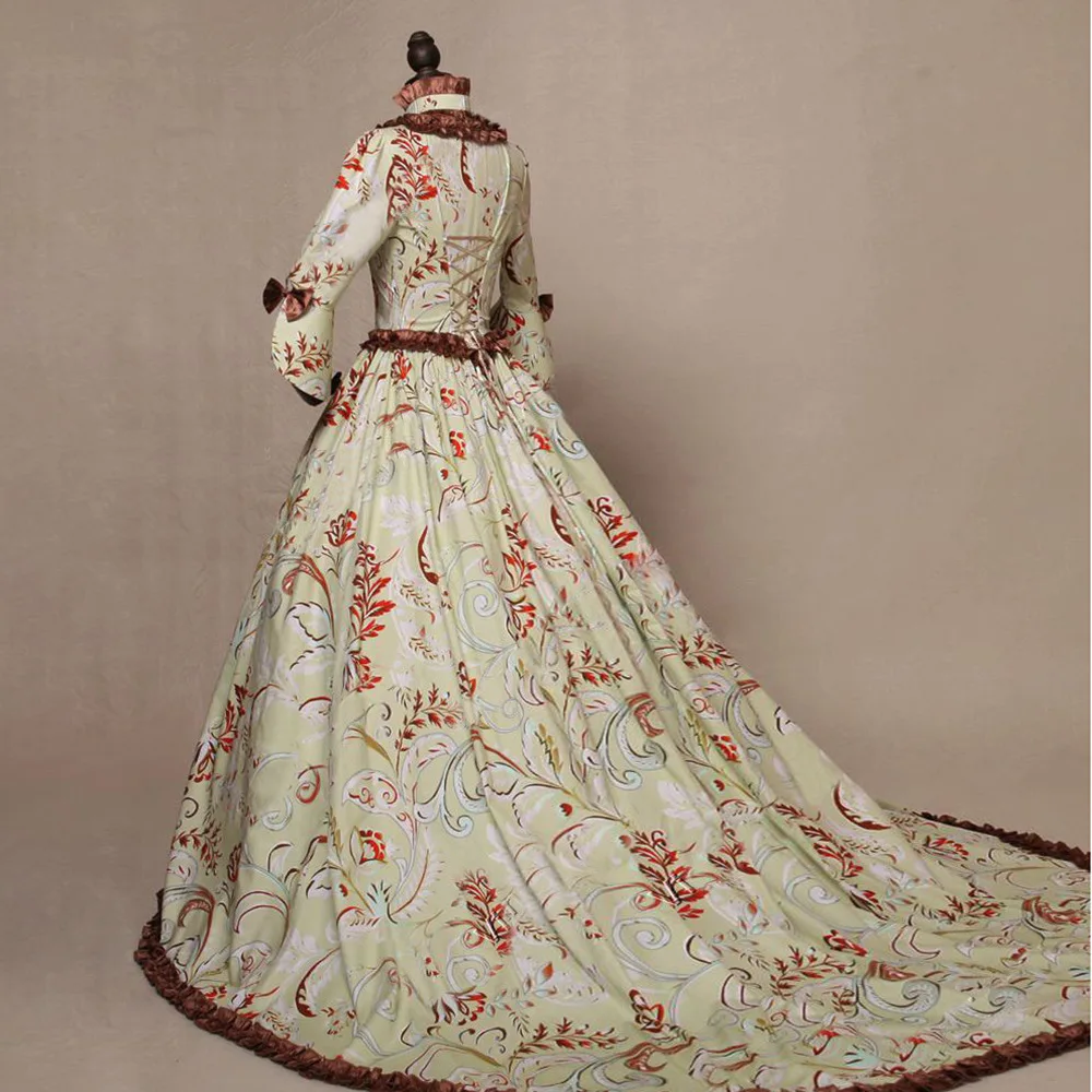 Robe Victorienne Longue Marron - Image 5