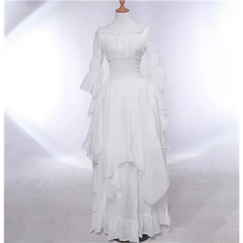 Robe Victorienne Médiévale — col bardot et manches papillon - Image 3
