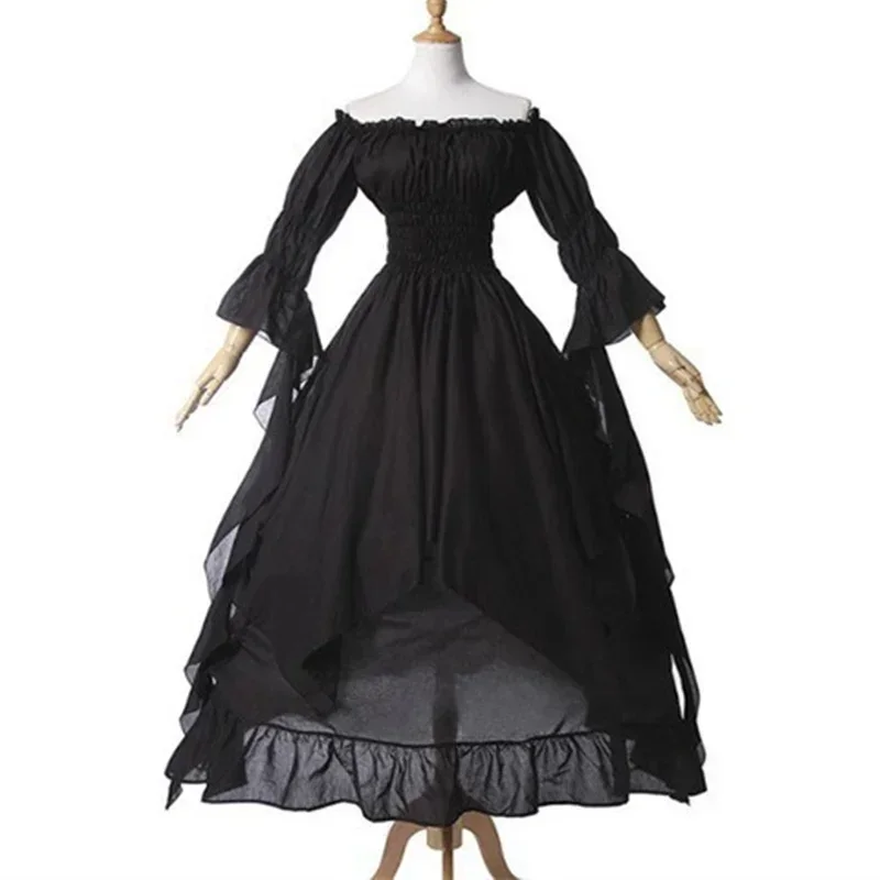 Robe Victorienne Médiévale — col bardot et manches papillon - Image 5
