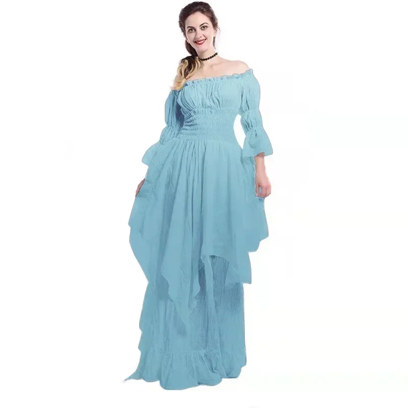 Robe Victorienne Médiévale — col bardot et manches papillon - Image 9