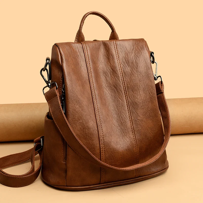 Sac a Dos en Cuir Femme — Vintage Style - Image 2