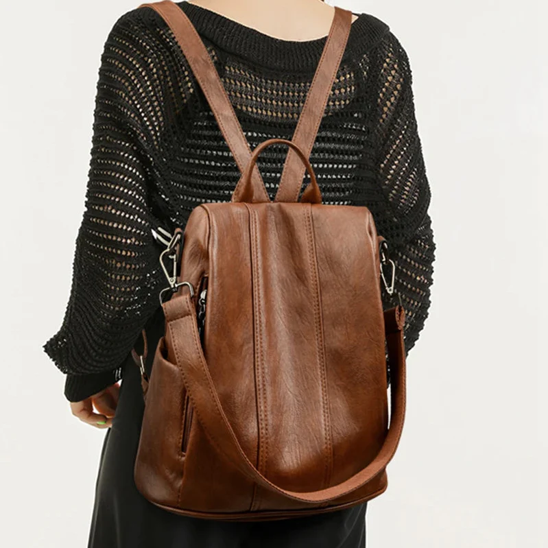 Sac a Dos en Cuir Femme — Vintage Style - Image 4