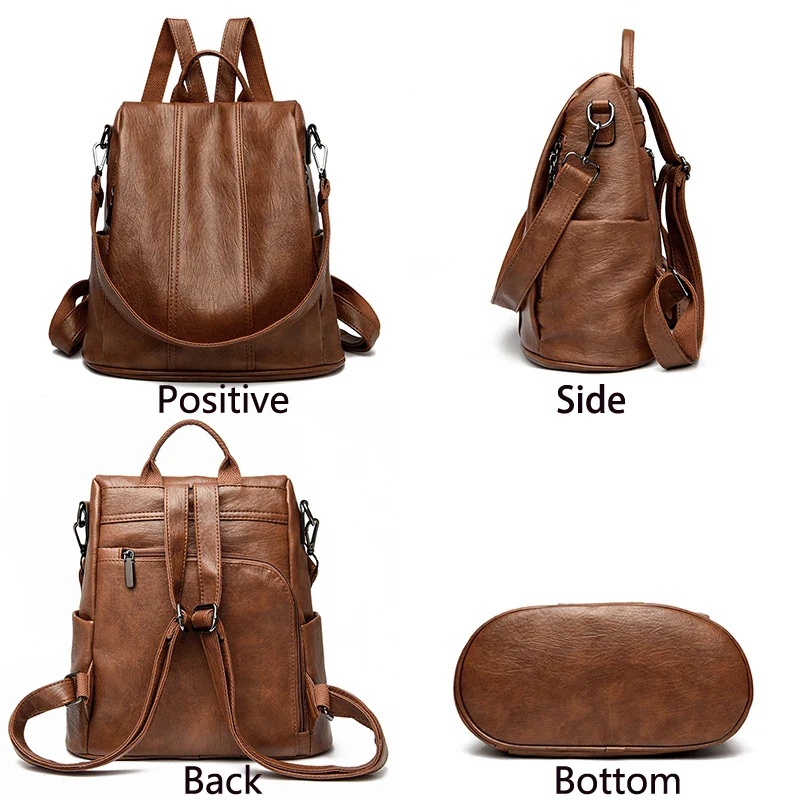 Sac a Dos en Cuir Femme — Vintage Style - Image 6